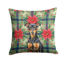 Load image into Gallery viewer, Manchester Terrier Christmas PoinsettIas Throw Pillow