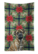 Load image into Gallery viewer, Brindle Mastiff Christmas PoinsettIas Kitchen Towel
