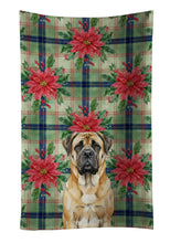 Load image into Gallery viewer, Fawn Mastiff Christmas PoinsettIas Kitchen Towel