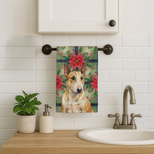 Load image into Gallery viewer, Miniature Bull Terrier Christmas PoinsettIas Kitchen Towel