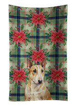Load image into Gallery viewer, Miniature Bull Terrier Christmas PoinsettIas Kitchen Towel