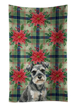 Load image into Gallery viewer, Miniature Schnauzer Christmas PoinsettIas Kitchen Towel