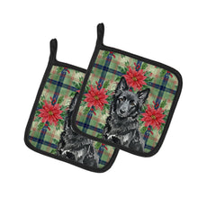Load image into Gallery viewer, Mudi Christmas PoinsettIas Pair of Pot Holders