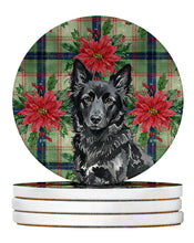 Load image into Gallery viewer, Mudi Christmas PoinsettIas Large Sandstone Coasters Pack of 4
