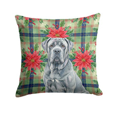 Load image into Gallery viewer, Blue Neapolitan Mastiff Christmas PoinsettIas Throw Pillow
