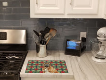 Load image into Gallery viewer, Neapolitan Mastiff Christmas PoinsettIas Glass Cutting Board
