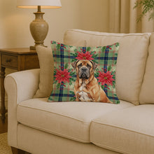 Load image into Gallery viewer, Neapolitan Mastiff Christmas PoinsettIas Throw Pillow
