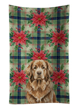 Load image into Gallery viewer, Brown Newfoundland Christmas PoinsettIas Kitchen Towel