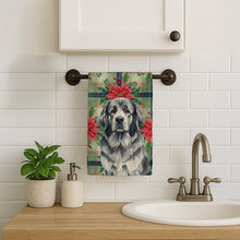 Load image into Gallery viewer, Gray Newfoundland Christmas PoinsettIas Kitchen Towel