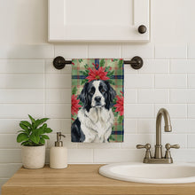 Load image into Gallery viewer, Landseer Newfoundland Christmas PoinsettIas Kitchen Towel