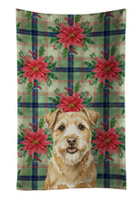 Load image into Gallery viewer, Wheaten Norfolk Terrier Christmas PoinsettIas Kitchen Towel