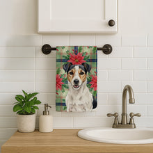 Load image into Gallery viewer, Parson Russell Terrier Christmas PoinsettIas Kitchen Towel