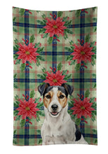 Load image into Gallery viewer, Parson Russell Terrier Christmas PoinsettIas Kitchen Towel
