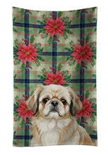Load image into Gallery viewer, Fawn Pekingese Christmas PoinsettIas Kitchen Towel