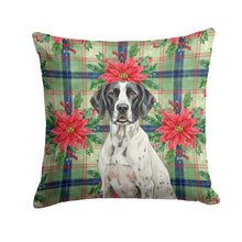 Load image into Gallery viewer, Black and White Pointer Christmas PoinsettIas Throw Pillow