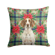 Load image into Gallery viewer, Liver and White Pointer Christmas PoinsettIas Throw Pillow