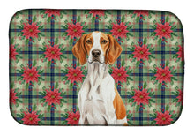 Load image into Gallery viewer, Orange and White Pointer Christmas PoinsettIas Dish Drying Mat