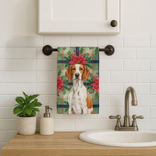 Load image into Gallery viewer, Orange and White Pointer Christmas PoinsettIas Kitchen Towel