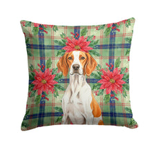 Load image into Gallery viewer, Orange and White Pointer Christmas PoinsettIas Throw Pillow