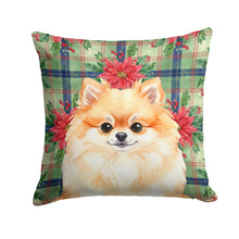 Load image into Gallery viewer, Pomeranian Christmas PoinsettIas Throw Pillow