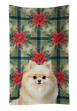 Load image into Gallery viewer, Cream Pomeranian Christmas PoinsettIas Kitchen Towel