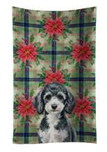Load image into Gallery viewer, Miniature Parti Poodle Christmas PoinsettIas Kitchen Towel