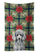 Load image into Gallery viewer, Standard Silver Poodle Christmas PoinsettIas Kitchen Towel