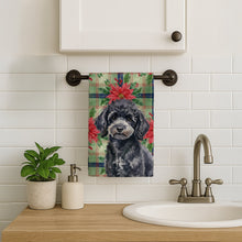 Load image into Gallery viewer, Toy Black Poodle Christmas PoinsettIas Kitchen Towel
