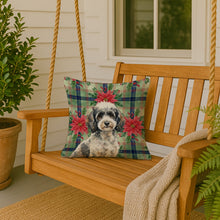 Load image into Gallery viewer, Toy Parti Poodle Christmas PoinsettIas Throw Pillow