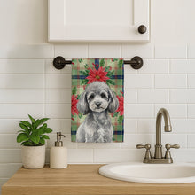 Load image into Gallery viewer, Toy Silver Poodle Christmas PoinsettIas Kitchen Towel