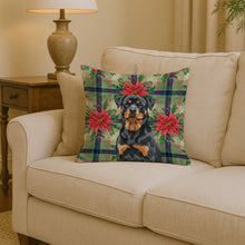 Load image into Gallery viewer, Rottweiler Christmas PoinsettIas Throw Pillow
