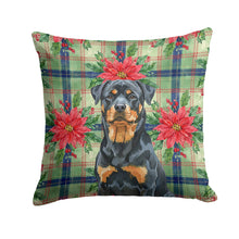 Load image into Gallery viewer, Rottweiler Christmas PoinsettIas Throw Pillow