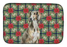 Load image into Gallery viewer, Grizzle Saluki Christmas PoinsettIas Dish Drying Mat