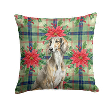 Load image into Gallery viewer, Grizzle Saluki Christmas PoinsettIas Throw Pillow