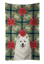 Load image into Gallery viewer, Cream Samoyed Christmas PoinsettIas Kitchen Towel
