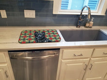 Load image into Gallery viewer, Schipperke Christmas PoinsettIas Dish Drying Mat