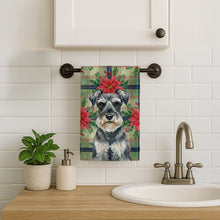 Load image into Gallery viewer, Schnauzer Christmas PoinsettIas Kitchen Towel
