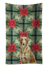 Load image into Gallery viewer, Wheaten Scottish Deerhound Christmas PoinsettIas Kitchen Towel