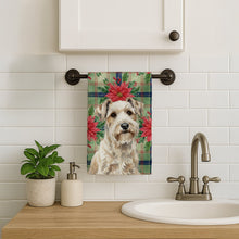 Load image into Gallery viewer, Sealyham Terrier Christmas PoinsettIas Kitchen Towel