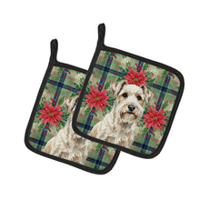 Load image into Gallery viewer, Sealyham Terrier Christmas PoinsettIas Pair of Pot Holders