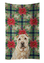 Load image into Gallery viewer, Shar Pei Christmas PoinsettIas Kitchen Towel