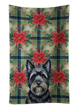 Load image into Gallery viewer, Black Skye Terrier Christmas PoinsettIas Kitchen Towel