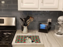 Load image into Gallery viewer, Smooth Fox Terrier Christmas PoinsettIas Glass Cutting Board