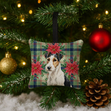 Load image into Gallery viewer, Smooth Fox Terrier Christmas PoinsettIas Hanging Square Fabric Ornament 3.5 x 3.5