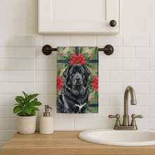 Load image into Gallery viewer, Black Tibetan Mastiff Christmas PoinsettIas Kitchen Towel