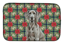 Load image into Gallery viewer, Weimaraner Christmas PoinsettIas Dish Drying Mat
