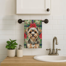 Load image into Gallery viewer, Yorkiepoo Christmas PoinsettIas Kitchen Towel