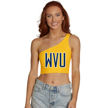 Load image into Gallery viewer, West Virginia Mountaineers Gold One Shoulder Top