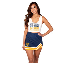 Load image into Gallery viewer, West Virginia Mountaineers White Crop Tank Top