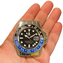 Load image into Gallery viewer, DL7-16 Bat Thin Blue Line Watch CBP Officer Import Specialist Trade Enforcement Challenge Coin